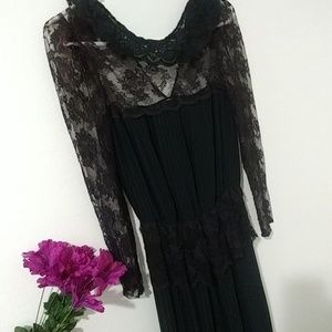 Vintage black lace dress